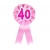 Kotylion różowy 40 lat (czterdziestka)